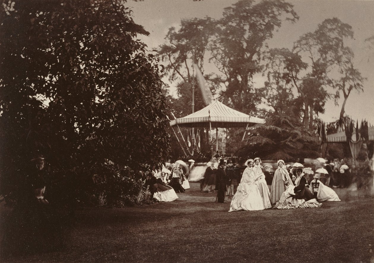 View of the Gardens during the Fete/Fete Champetre at Orleans House, London av Camille Silvy