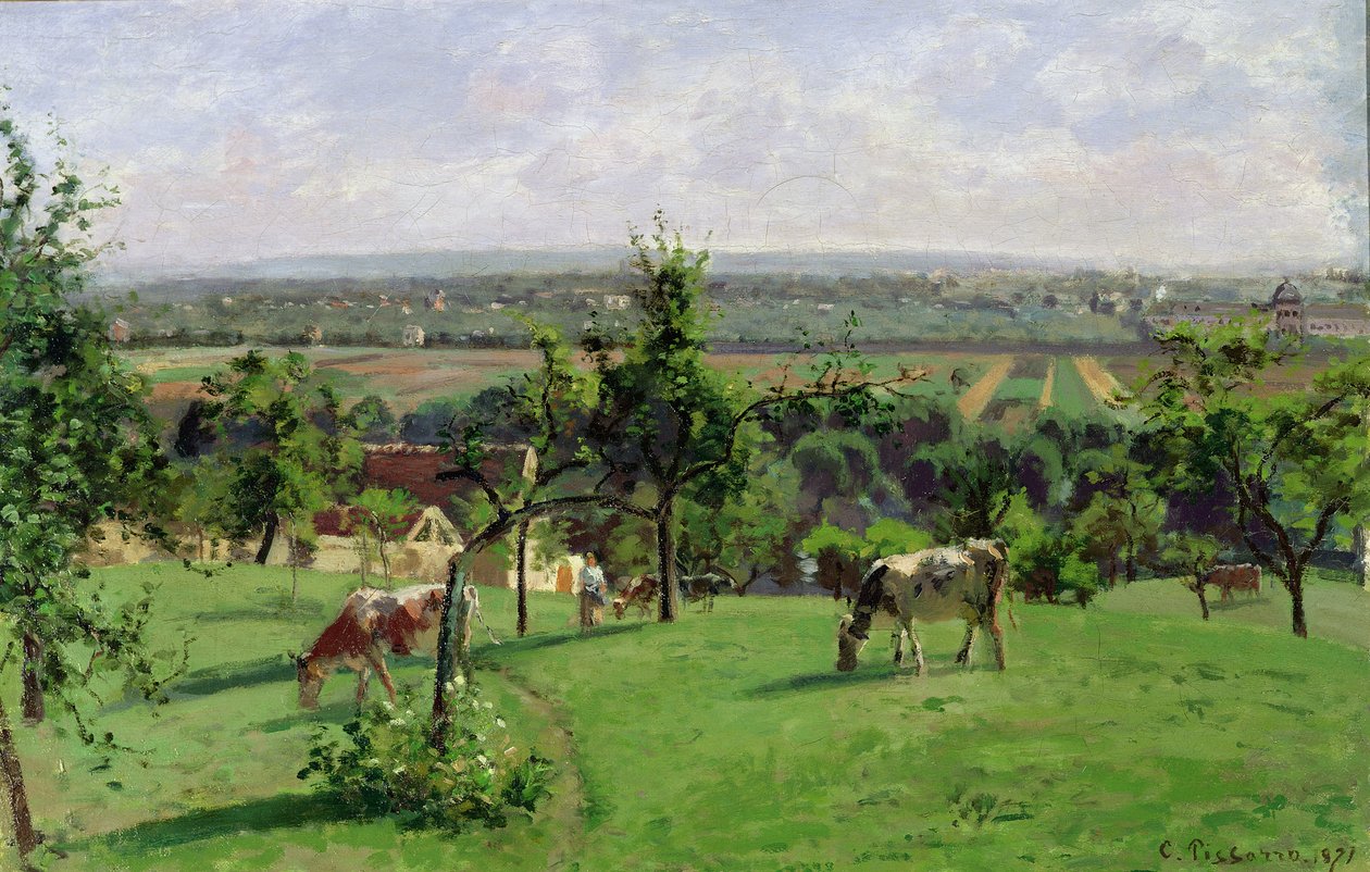 Vesinet, Yvelines, 1871 av Camille Jacob Pissarro