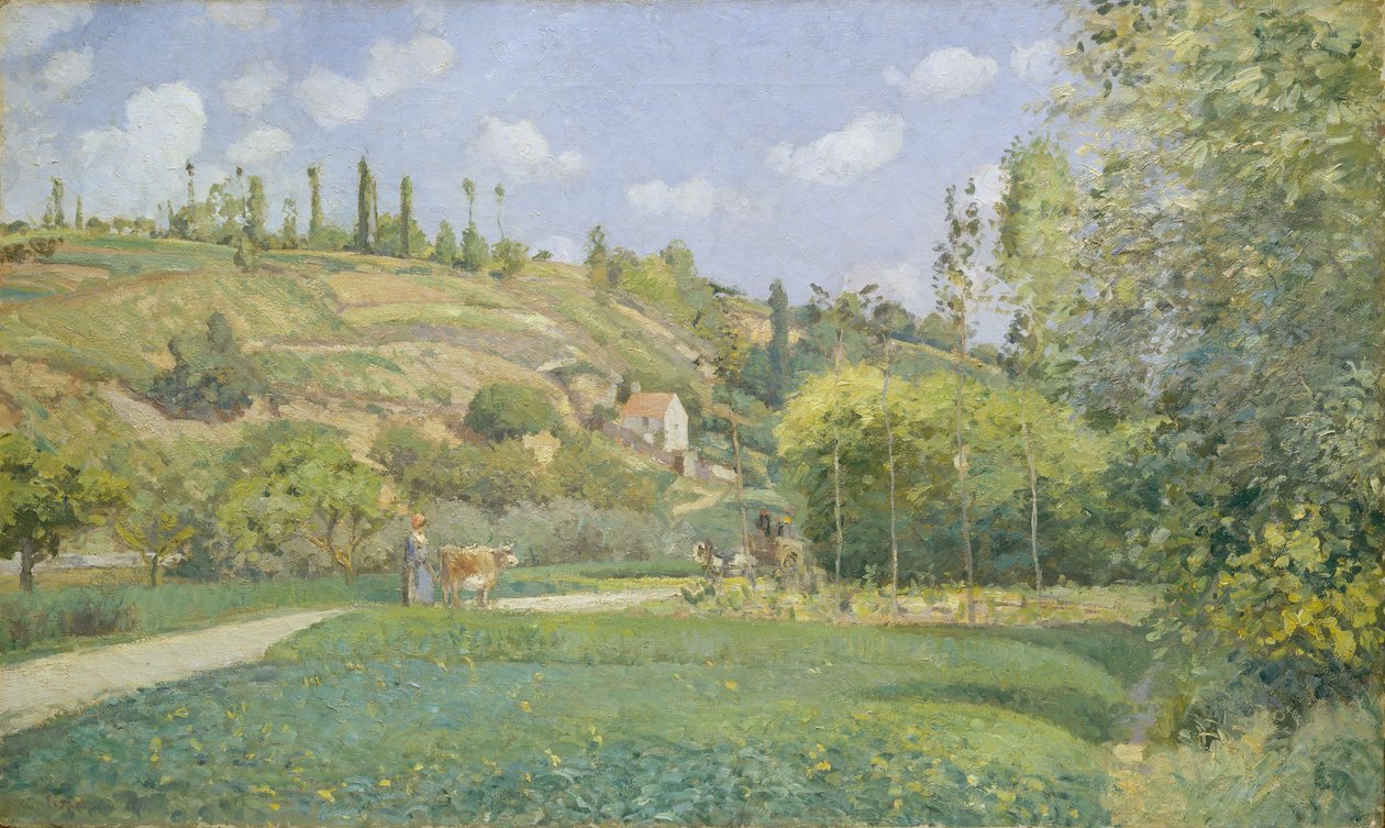 En koherde i Valhermeil, Auvers-sur-Oise av Camille Jacob Pissarro