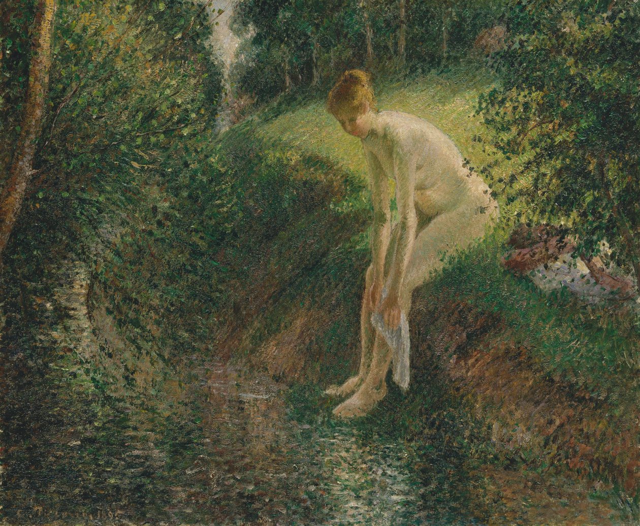 Badare i skogen, 1895. av Camille Jacob Pissarro