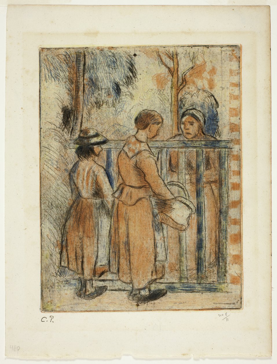 Tiggarkvinnor av Camille Pissarro
