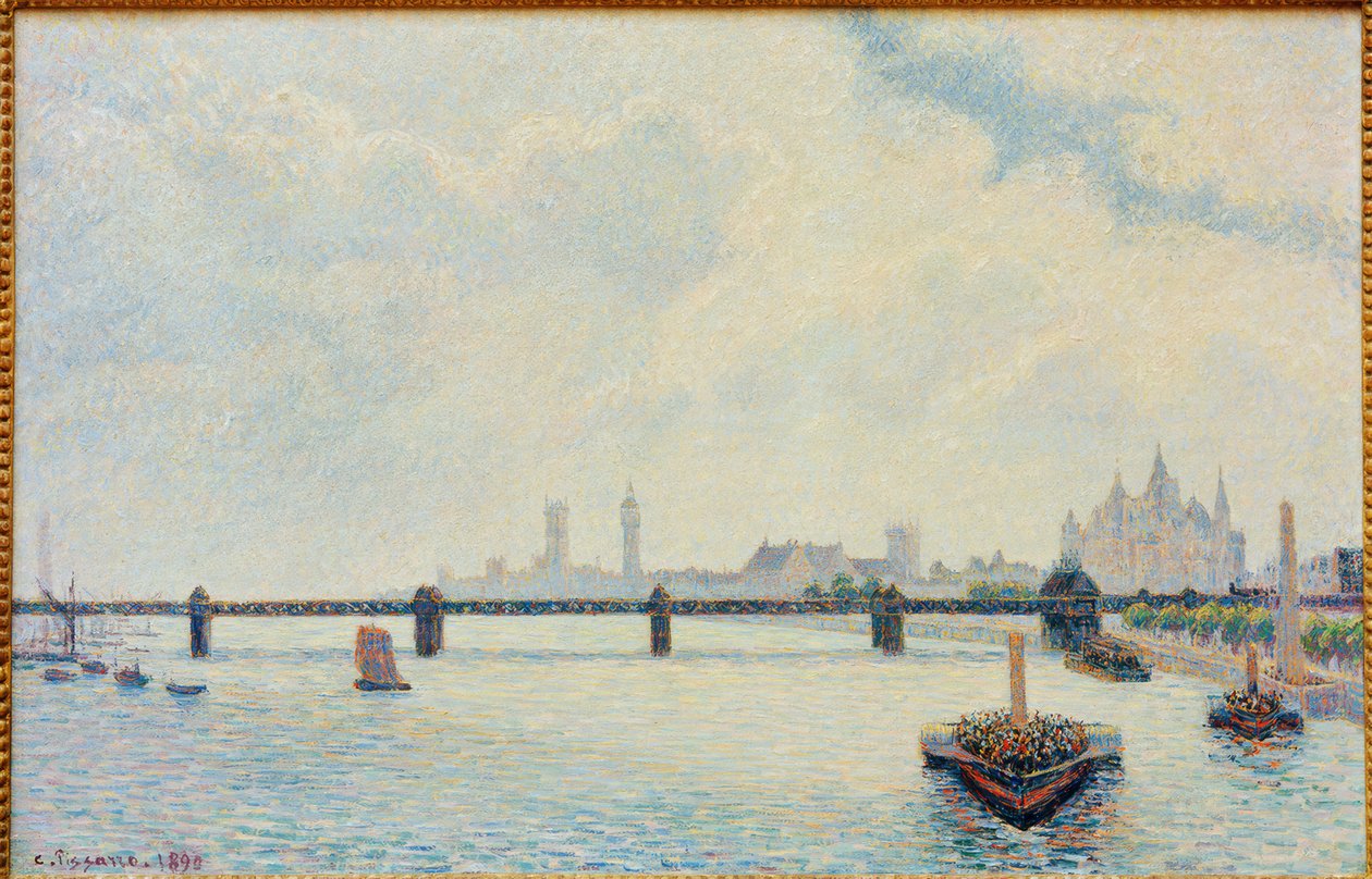 Charing Cross Bridge, London av Camille Pissarro