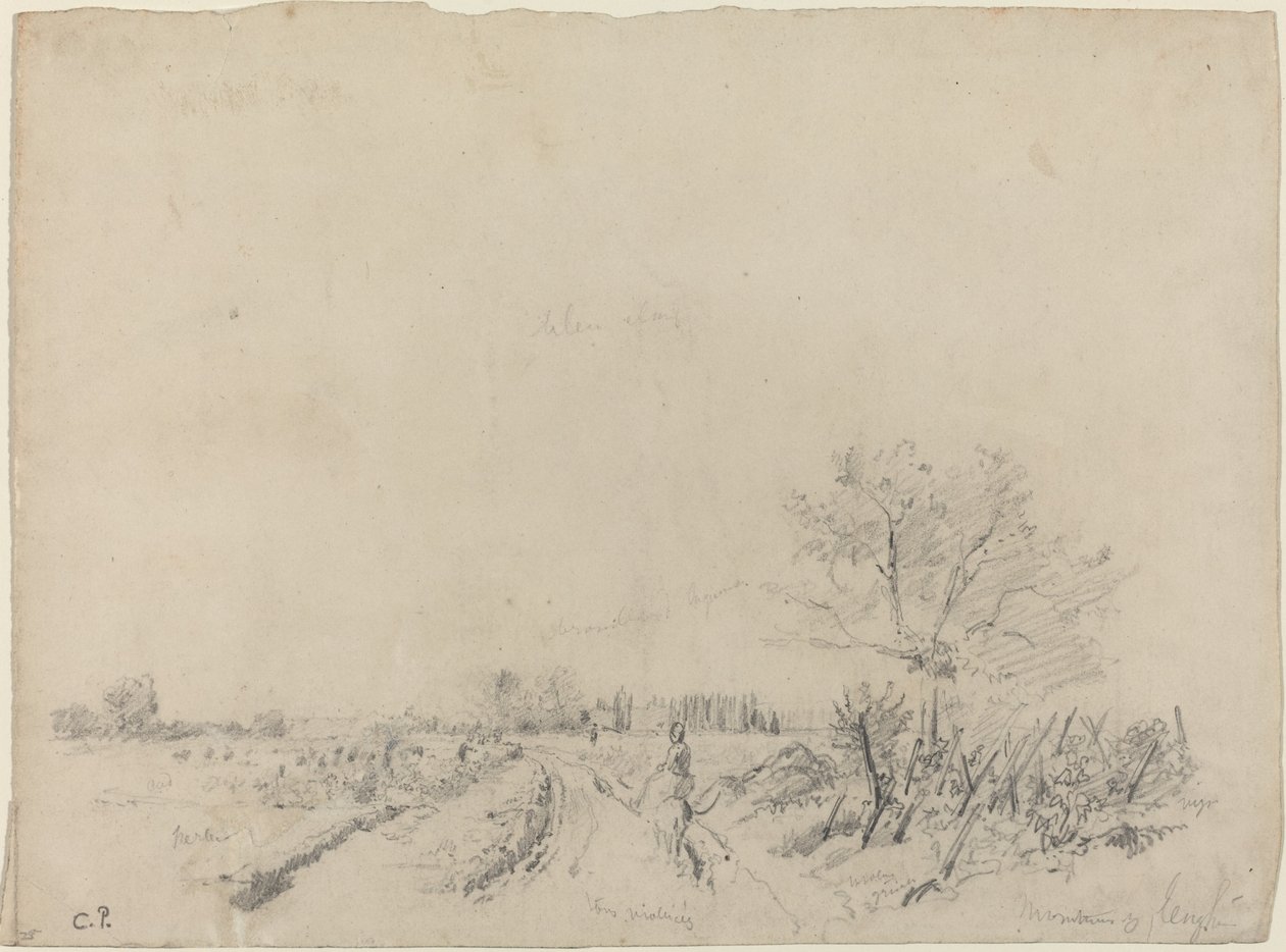 Montmorency Road, ca. 18501860. av Camille Pissarro