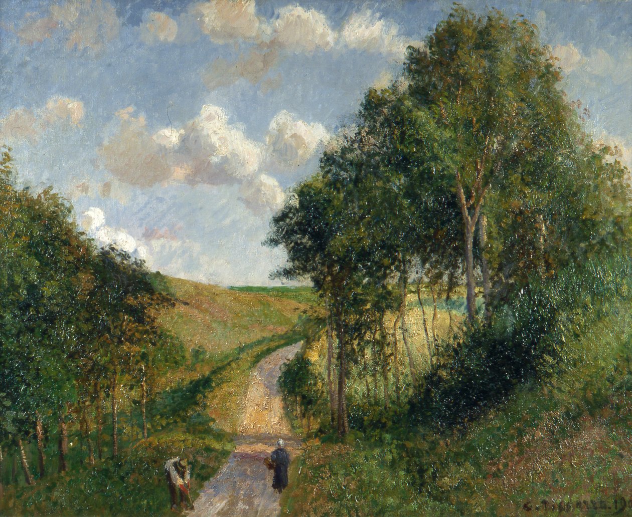 Landskap vid Berneval, 1900. av Camille Pissarro