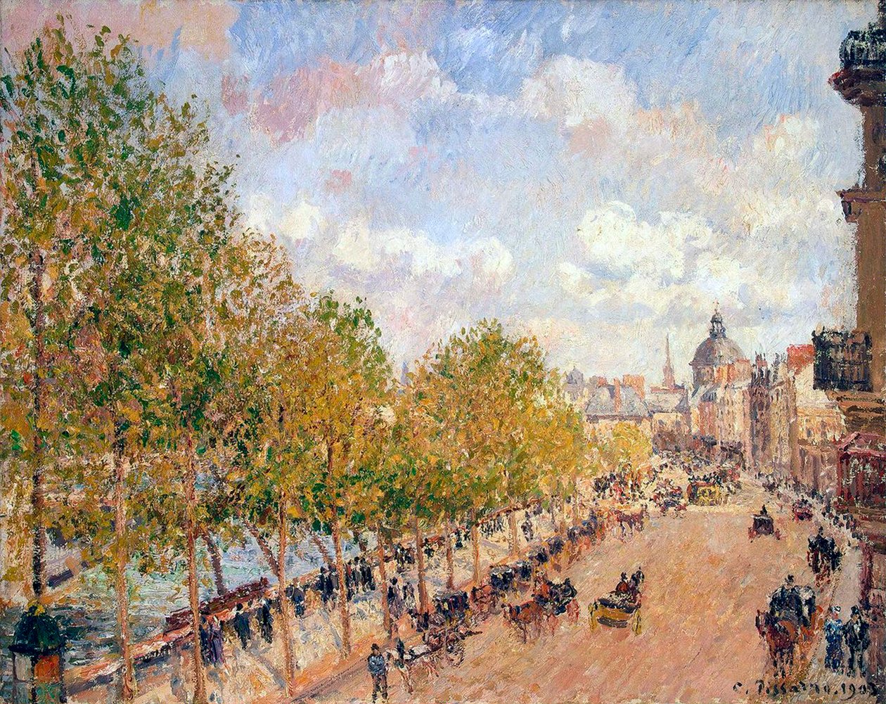 Quai Malaquais, solig eftermiddag