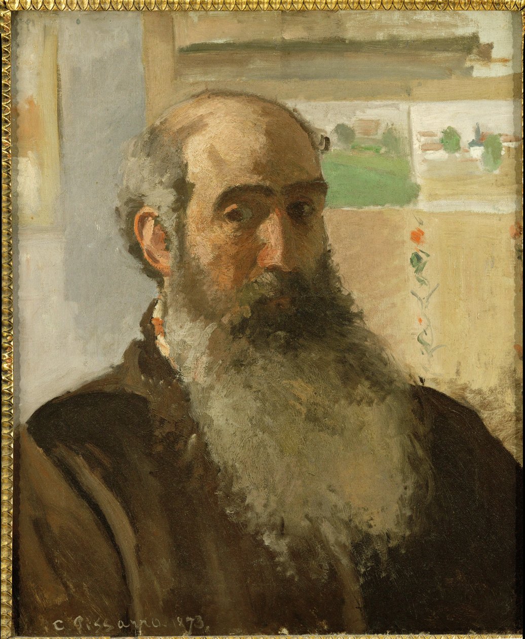 Självporträtt ... (olja på duk) av Camille Pissarro