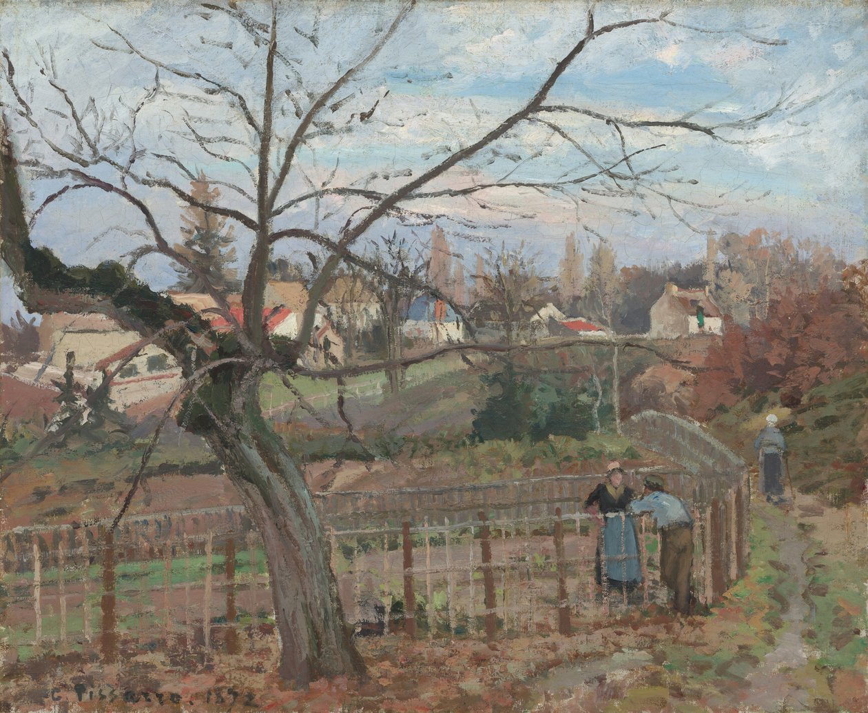 Staketet, 1872. av Camille Pissarro