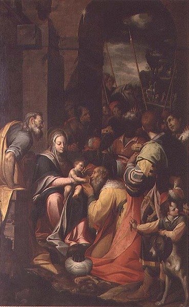 Tillbedjan av Magi av Camillo Procaccini