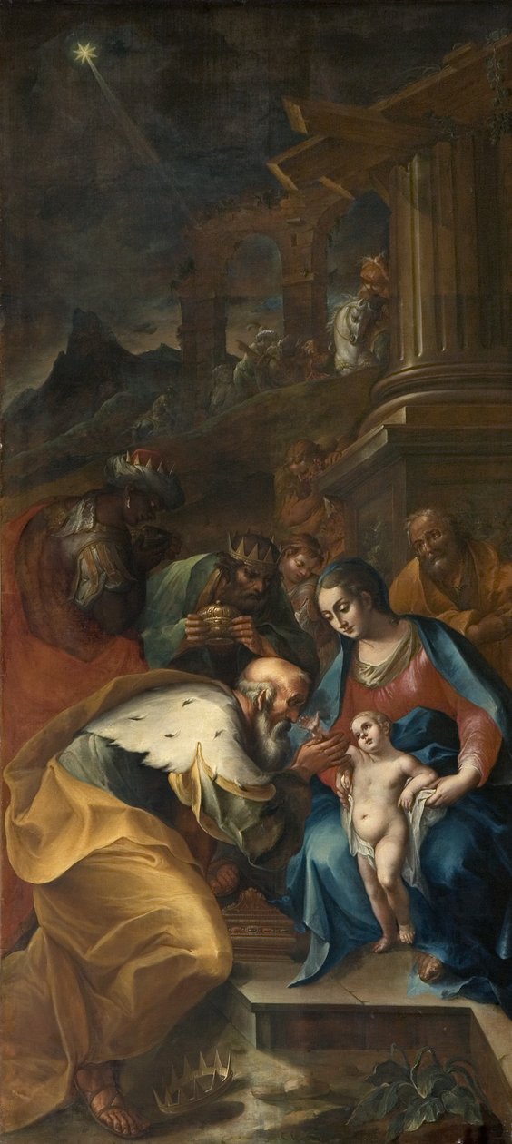 Tillbedjan av Magi av Camillo Procaccini