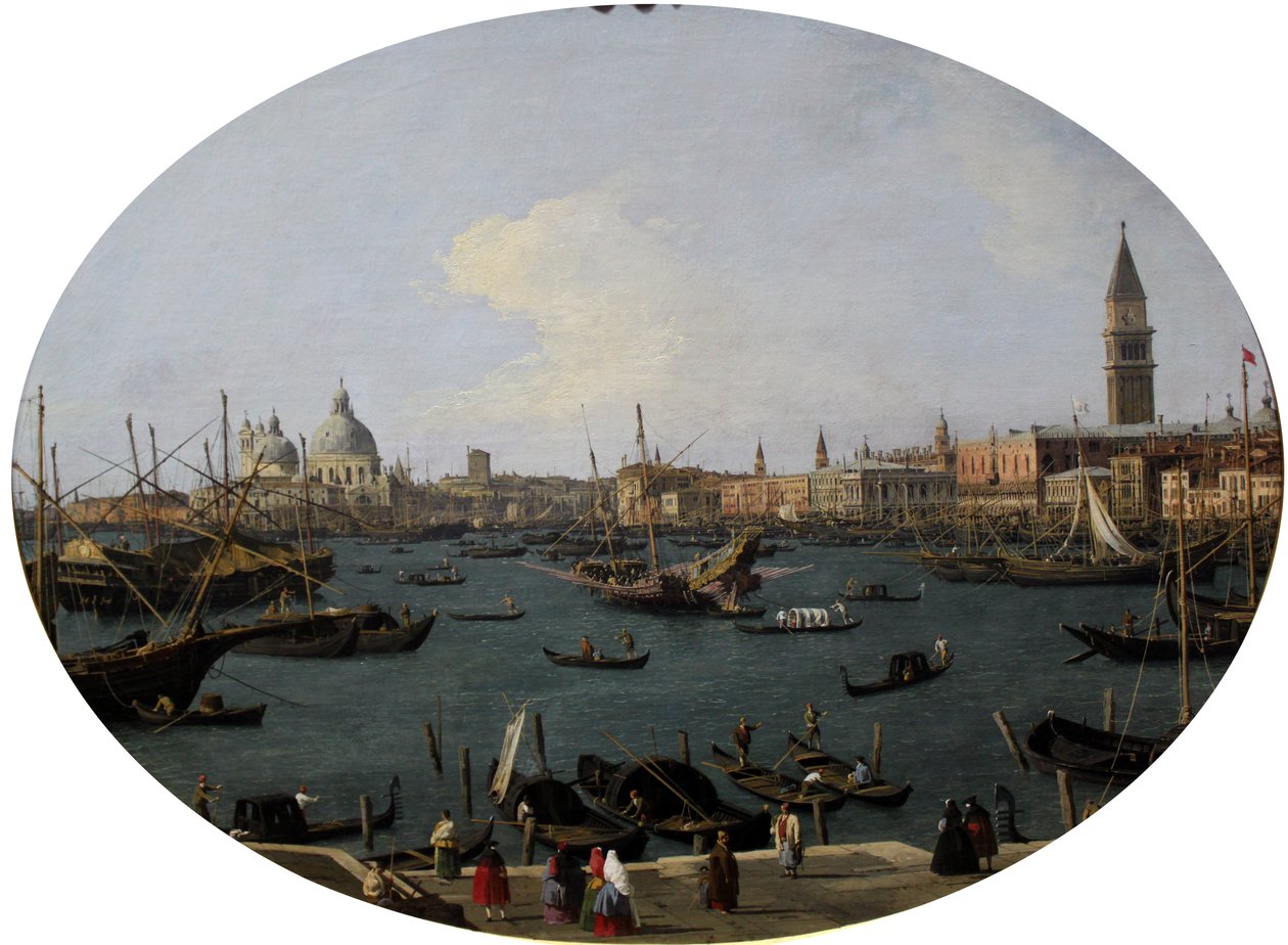 Ansicht des Basin i San Marco i Venedig av Giovanni Antonio Canal