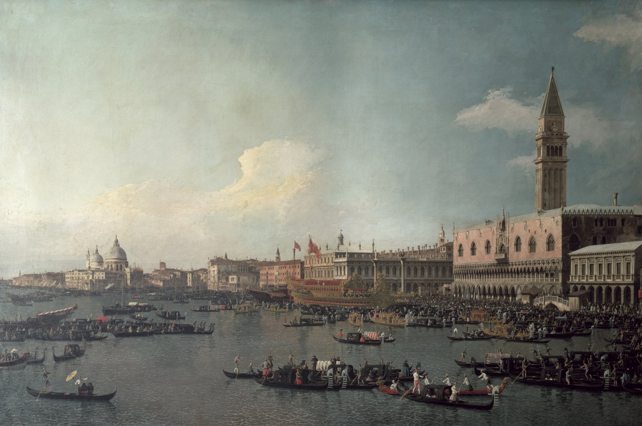 The Basin of San Marco på Kristi himmelsfärdsdag, c.1740 av Giovanni Antonio Canal