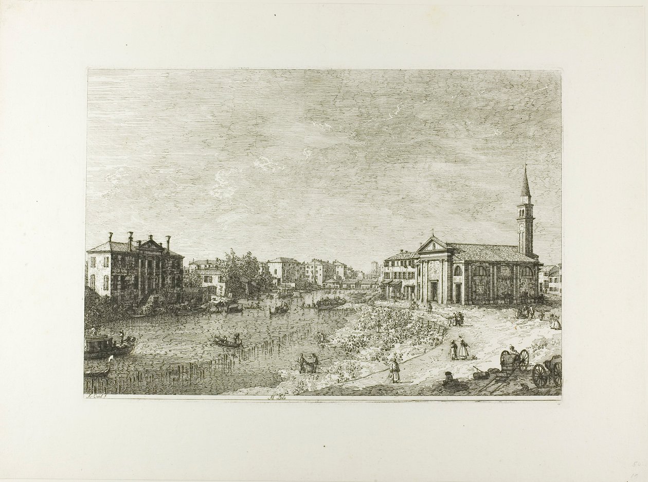 Al Dolo, från Views av Canaletto