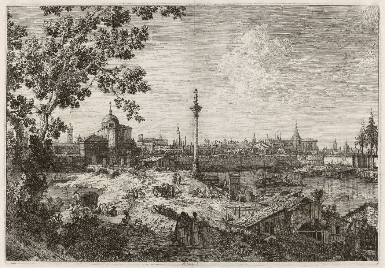 Imaginary View of Padua, ca. 17351746. av Canaletto