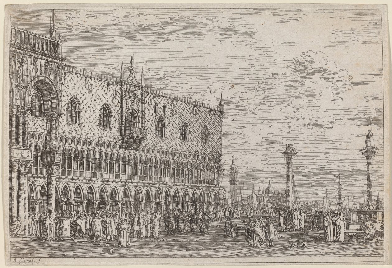 Bandpiren. V, c. 17351746. av Canaletto