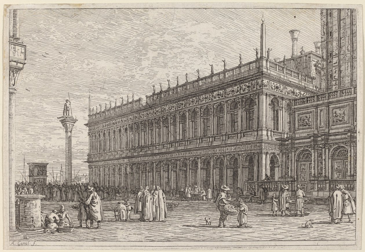 Bokhandeln. V. av Canaletto