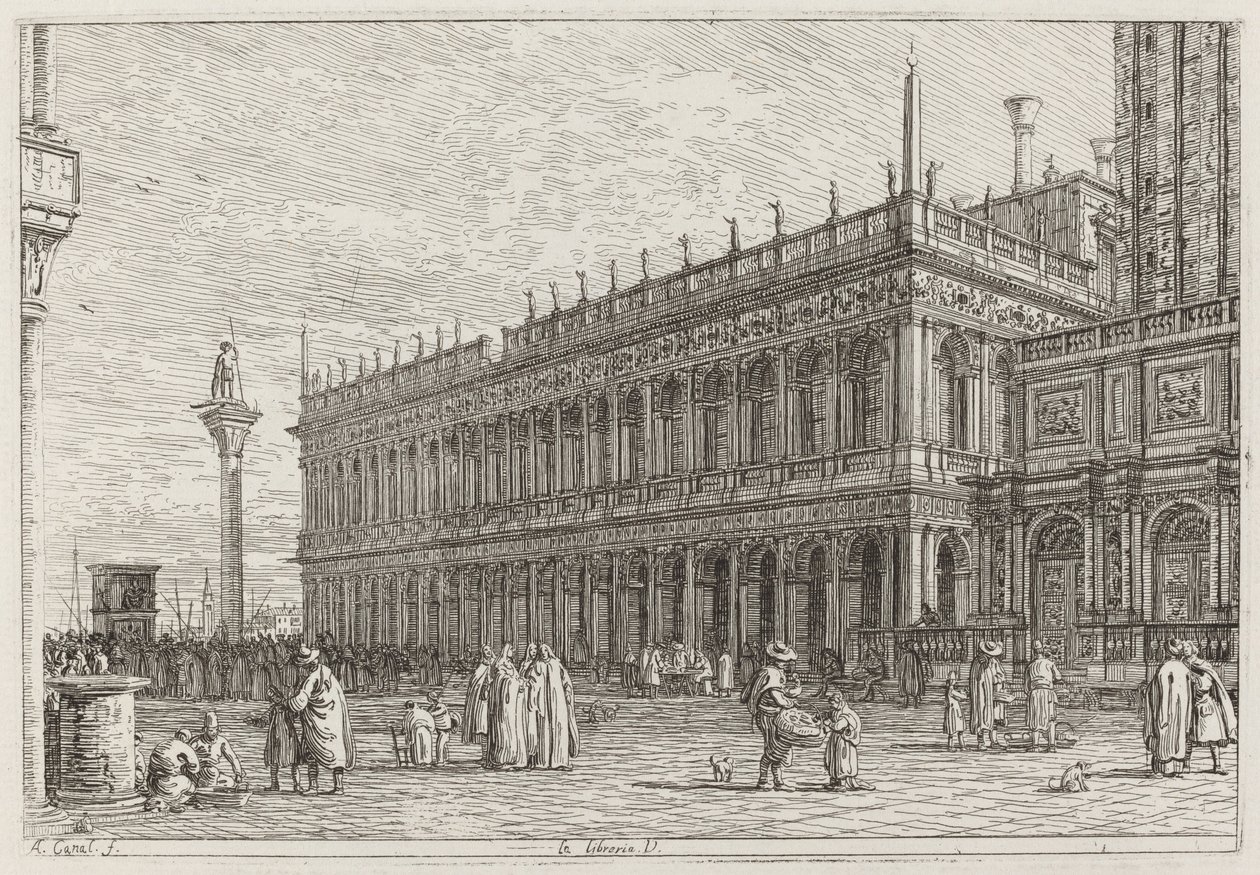 Bokhandeln. V. [övre vänster] av Canaletto