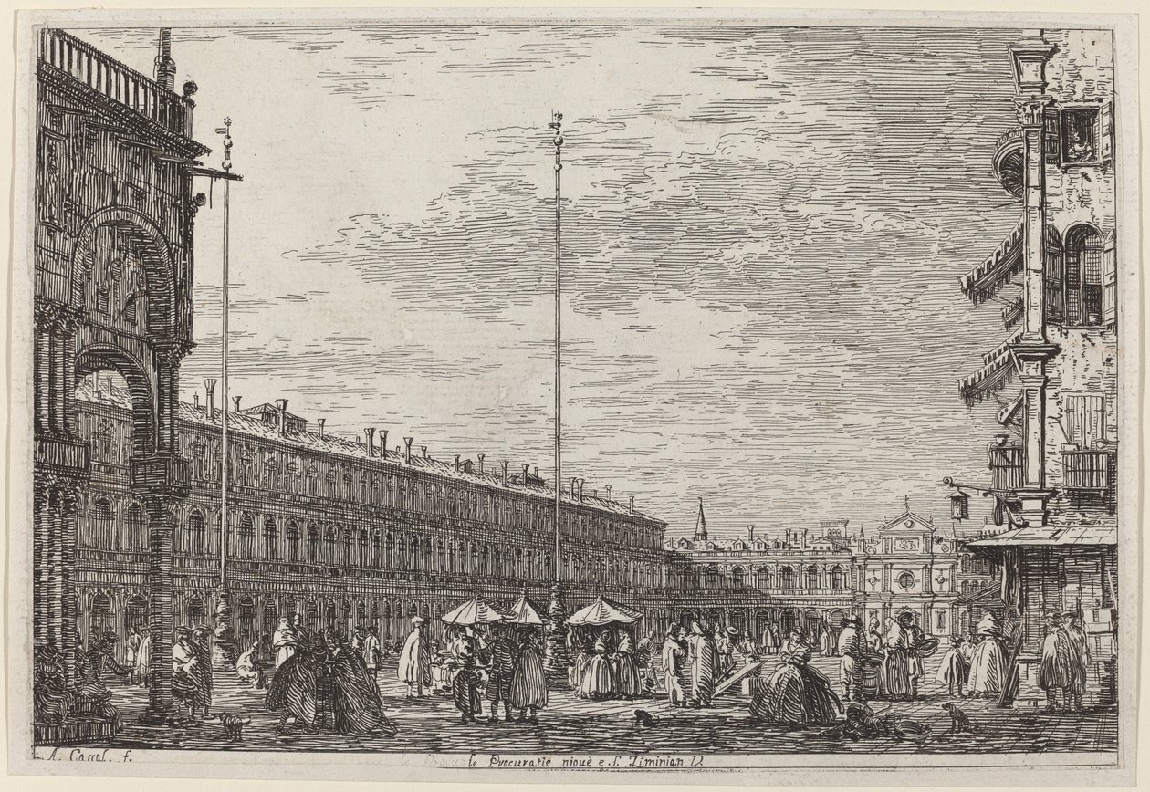 Le Procuratie niove e S. Ziminian V. av Canaletto