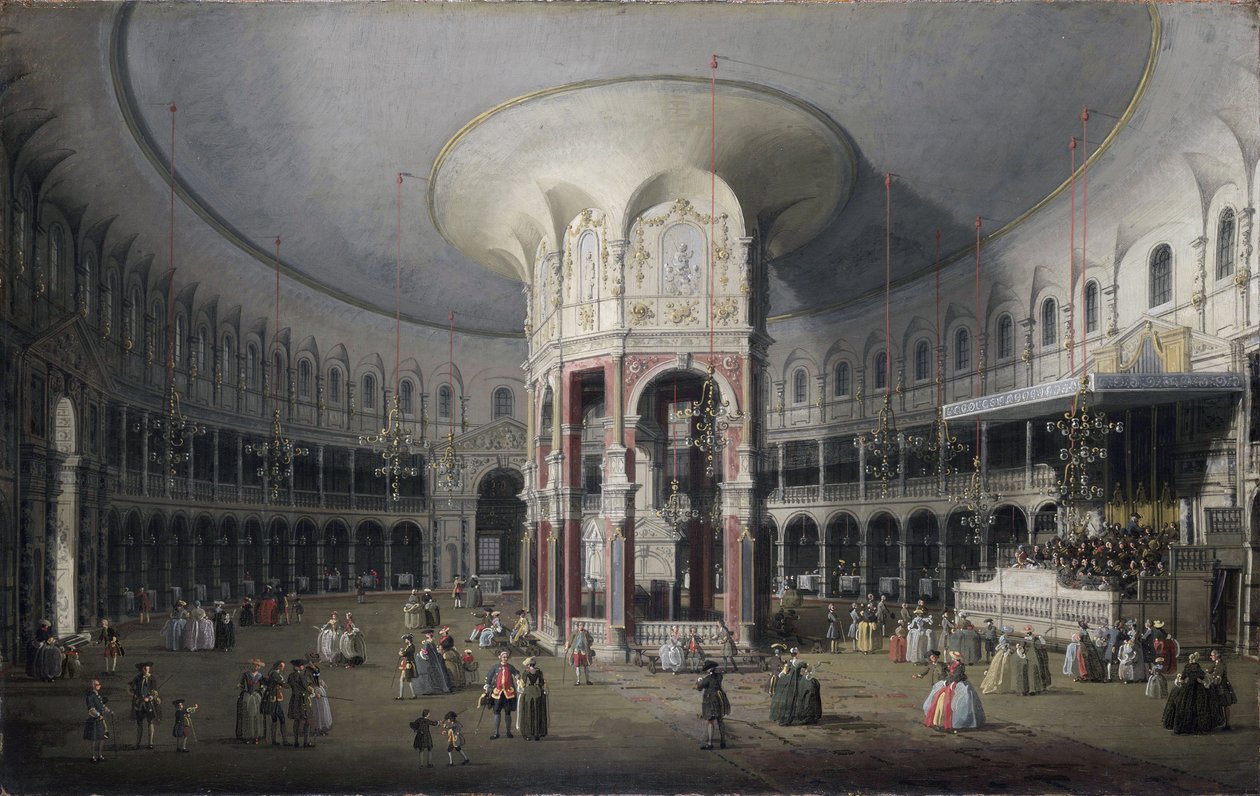 London: Interiör från Rotundan vid Ranelagh av Canaletto