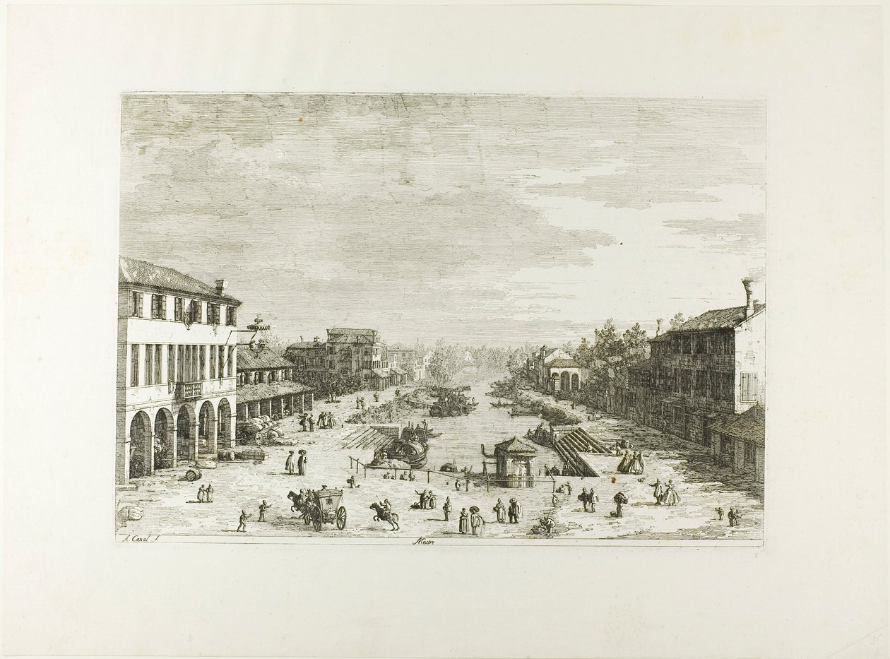 Mestre, från Vedute av Canaletto
