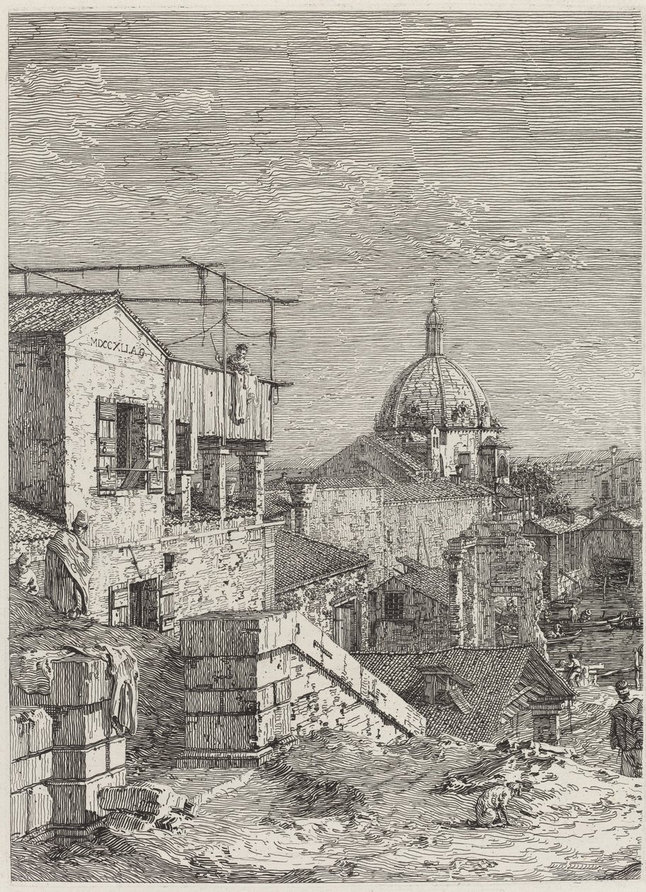 Huset med inskriptionen [vänster] av Canaletto