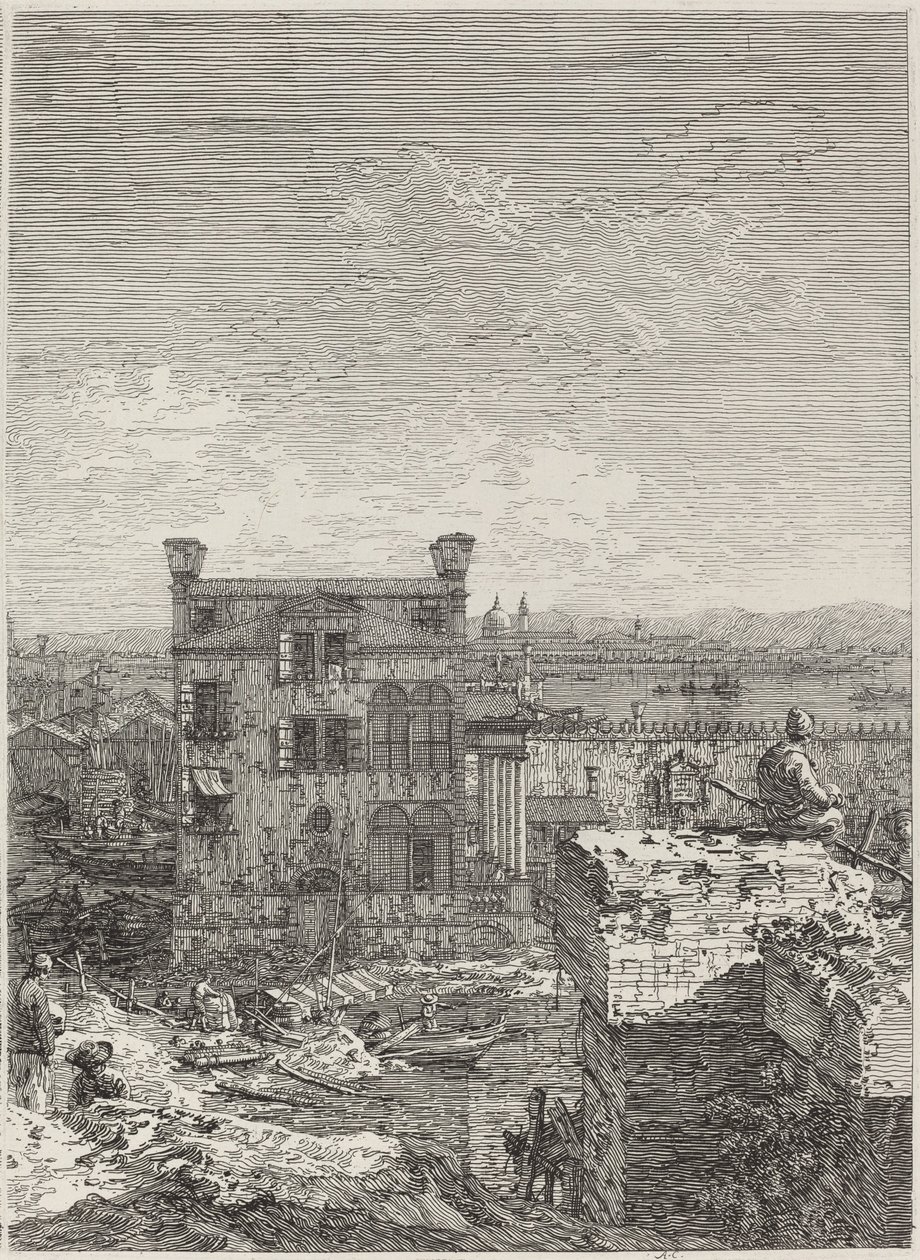 Huset med peristylen [höger] av Canaletto