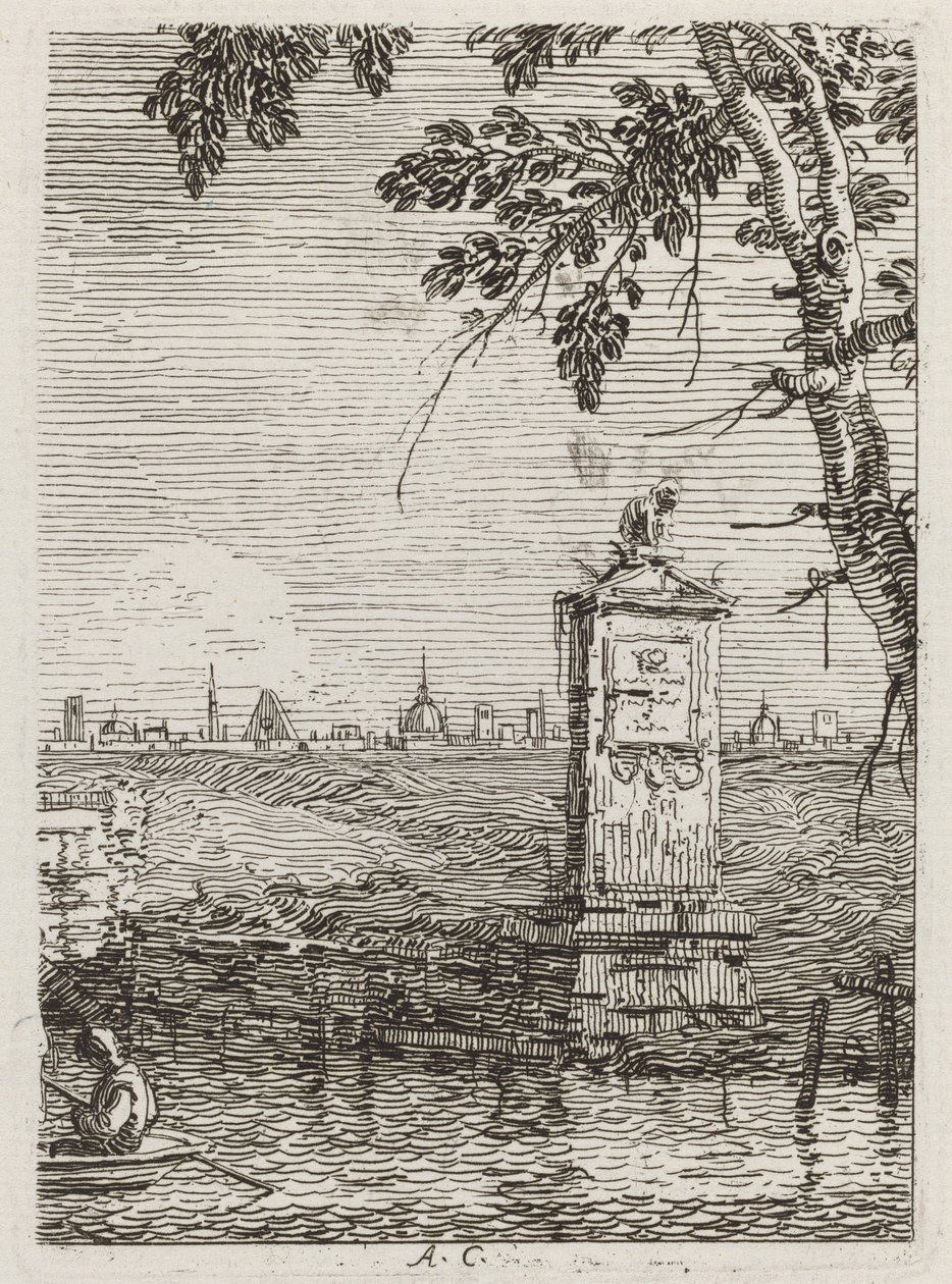 Det lilla monumentet [vänster] av Canaletto