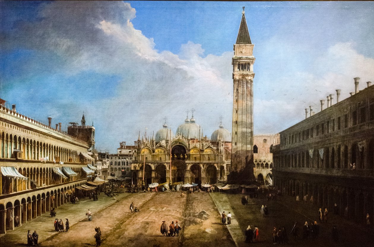 Piazza San Marco i Venedig av Canaletto