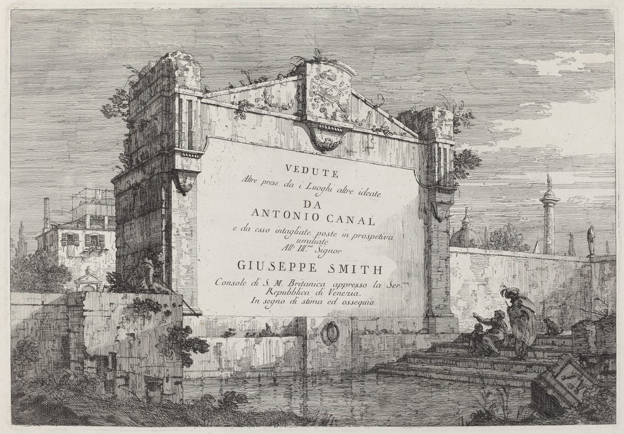 Titelskylt, ca. 17351746. av Canaletto