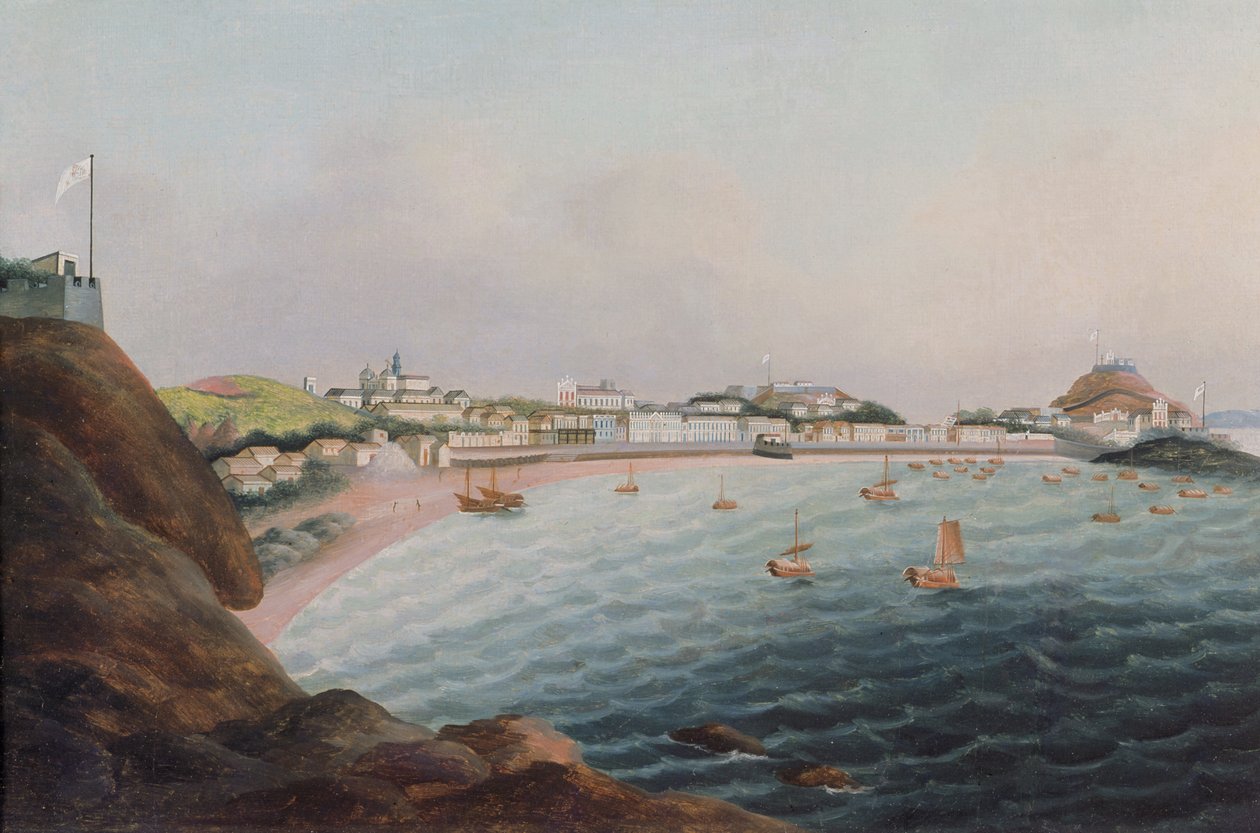Macaos hamn av Cantonese School