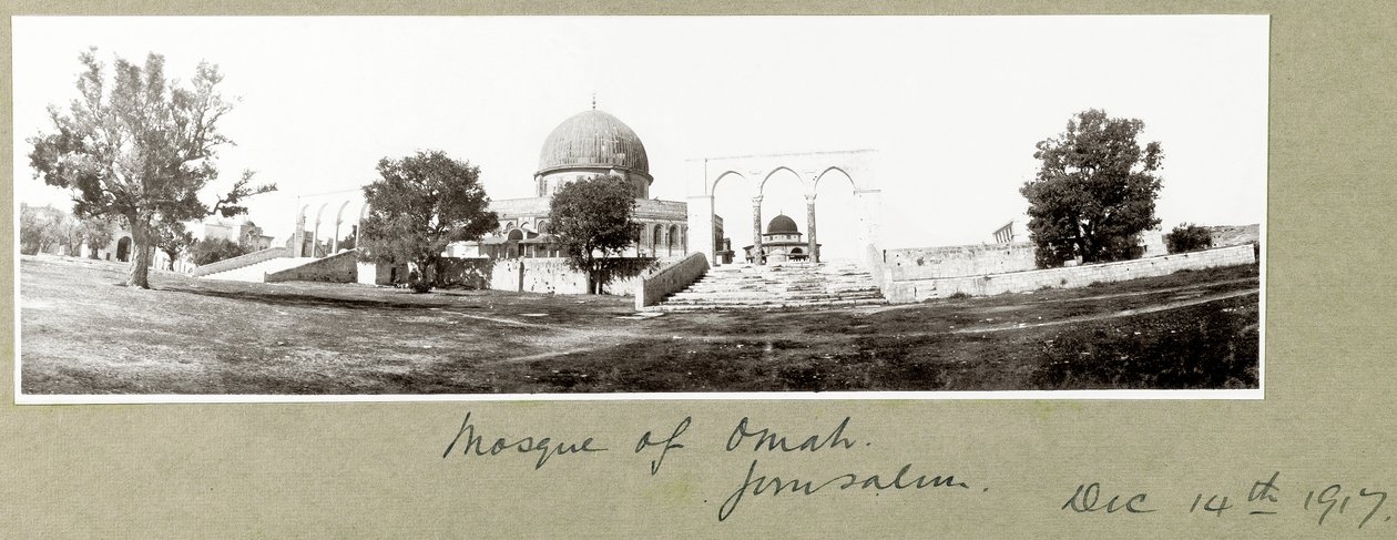 Omars moské i Jerusalem, 14 december 1917 av Capt. Arthur Rhodes