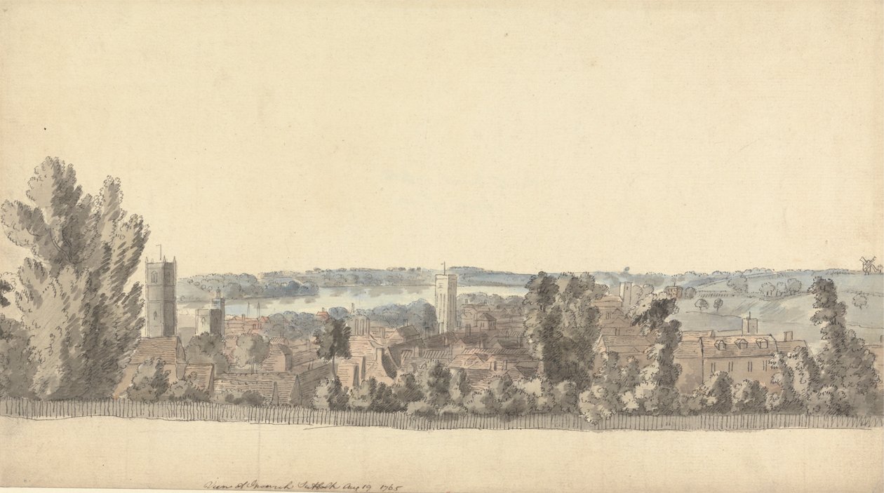 Utsikt över Ipswich, Suffolk av Capt. Francis Grose