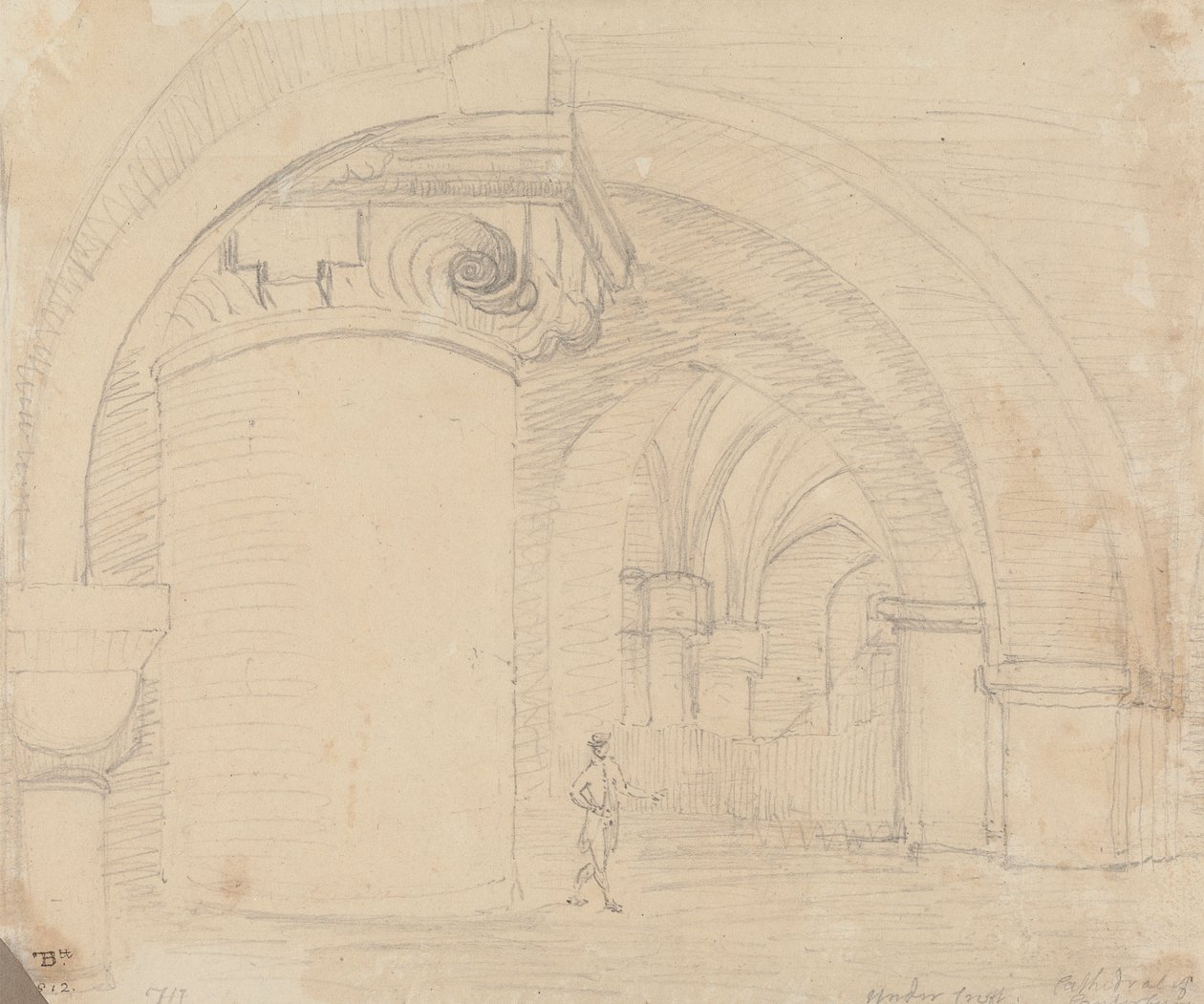 Undercroft, katedralen i Canterbury av Capt. Thomas Hastings