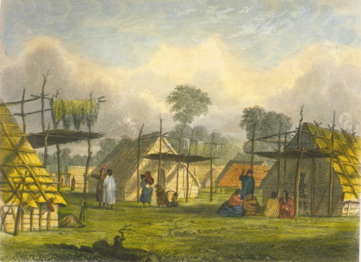 Byn Dakotah, 1853 av Captain Seth Eastman