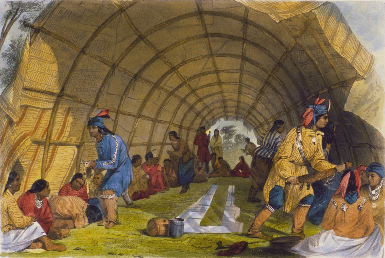 Winnebagoes medicinska dans, 1853 av Captain Seth Eastman