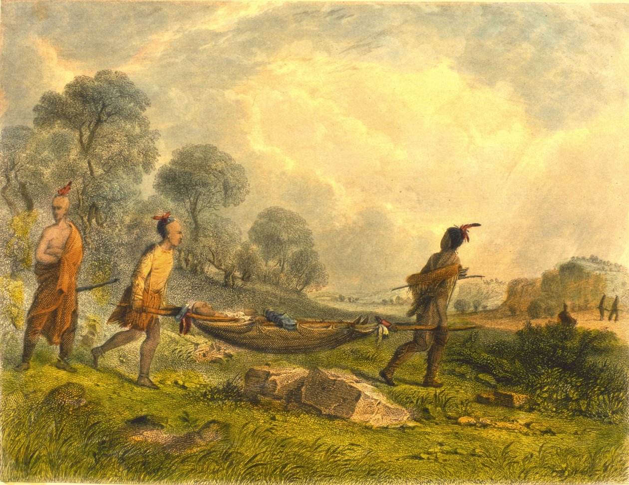 Transport av sårade, 1853 av Captain Seth Eastman
