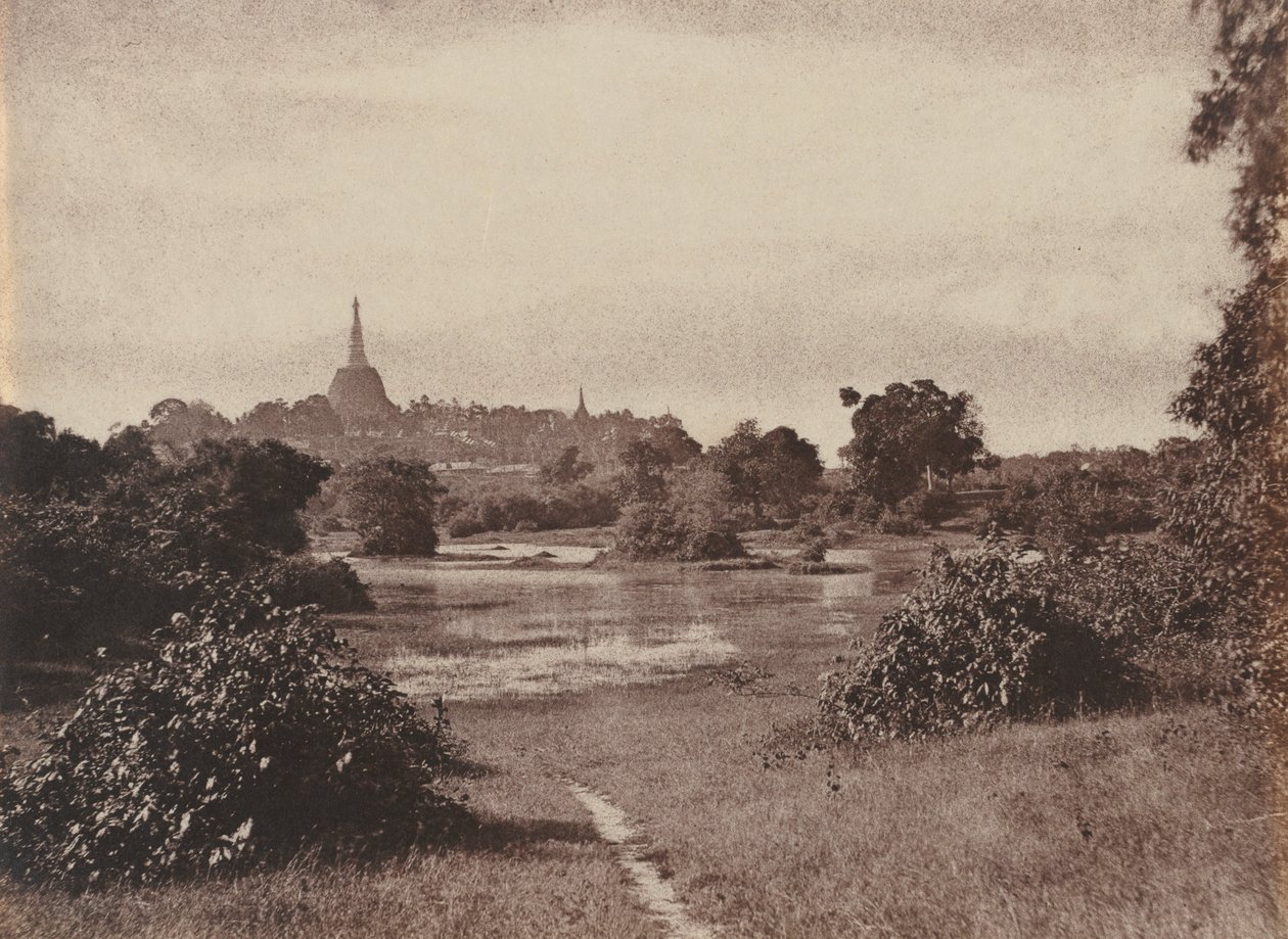 Rangoon. Utsikt nära sjön, 1855. av Captain Linnaeus Tripe