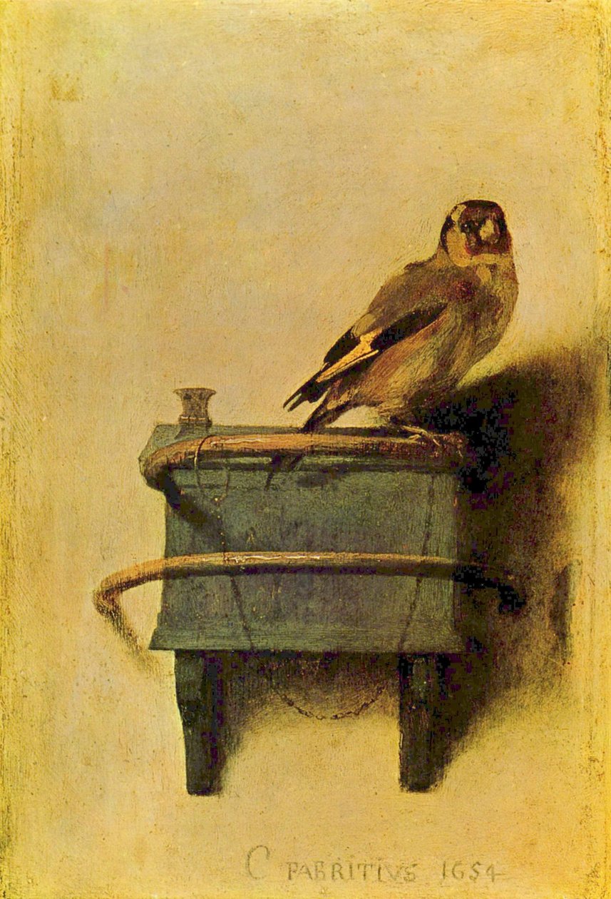 Arabiska:  Guldfinken. av Carel Fabritius