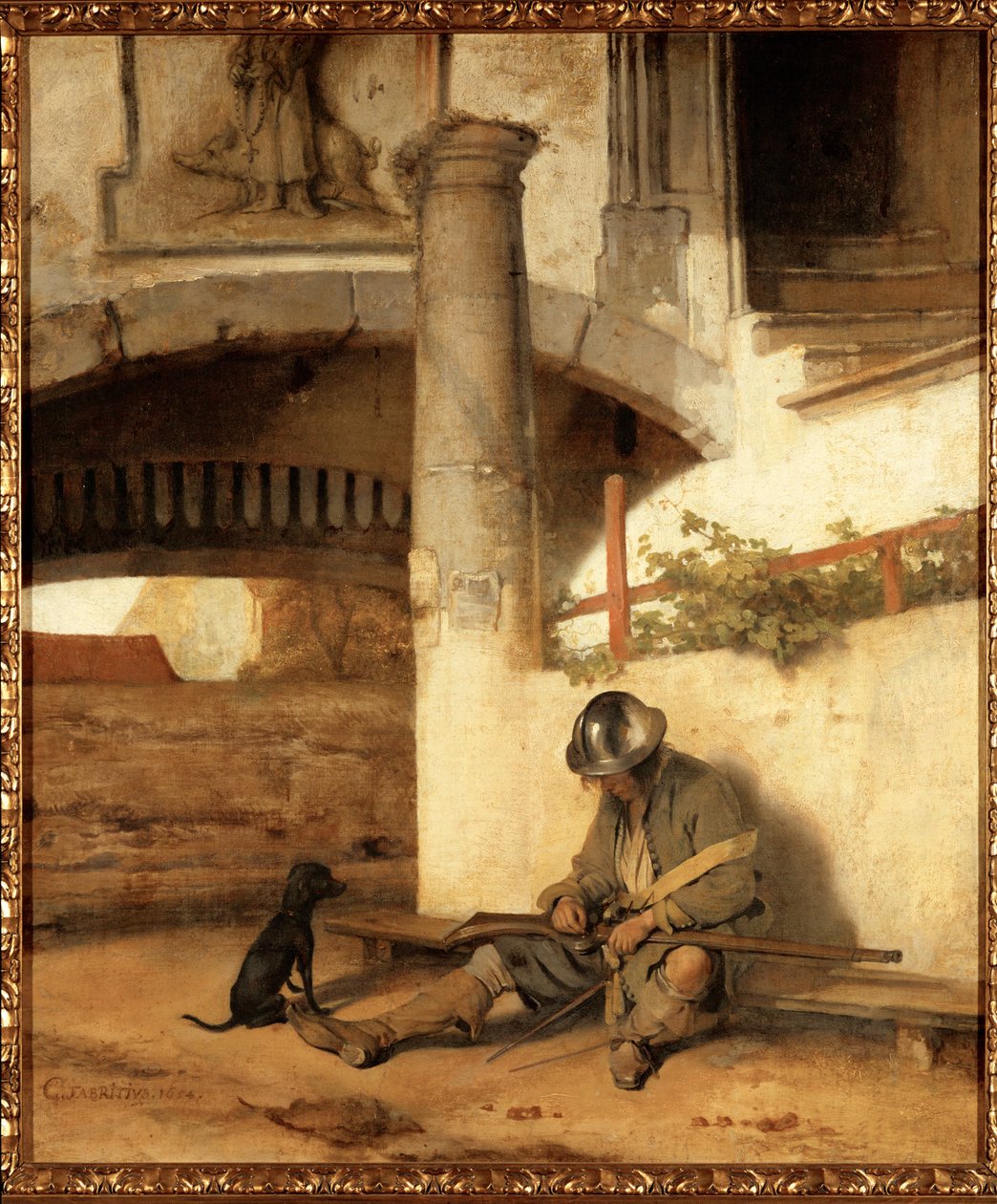 Den sovande vakten av Carel Fabritius