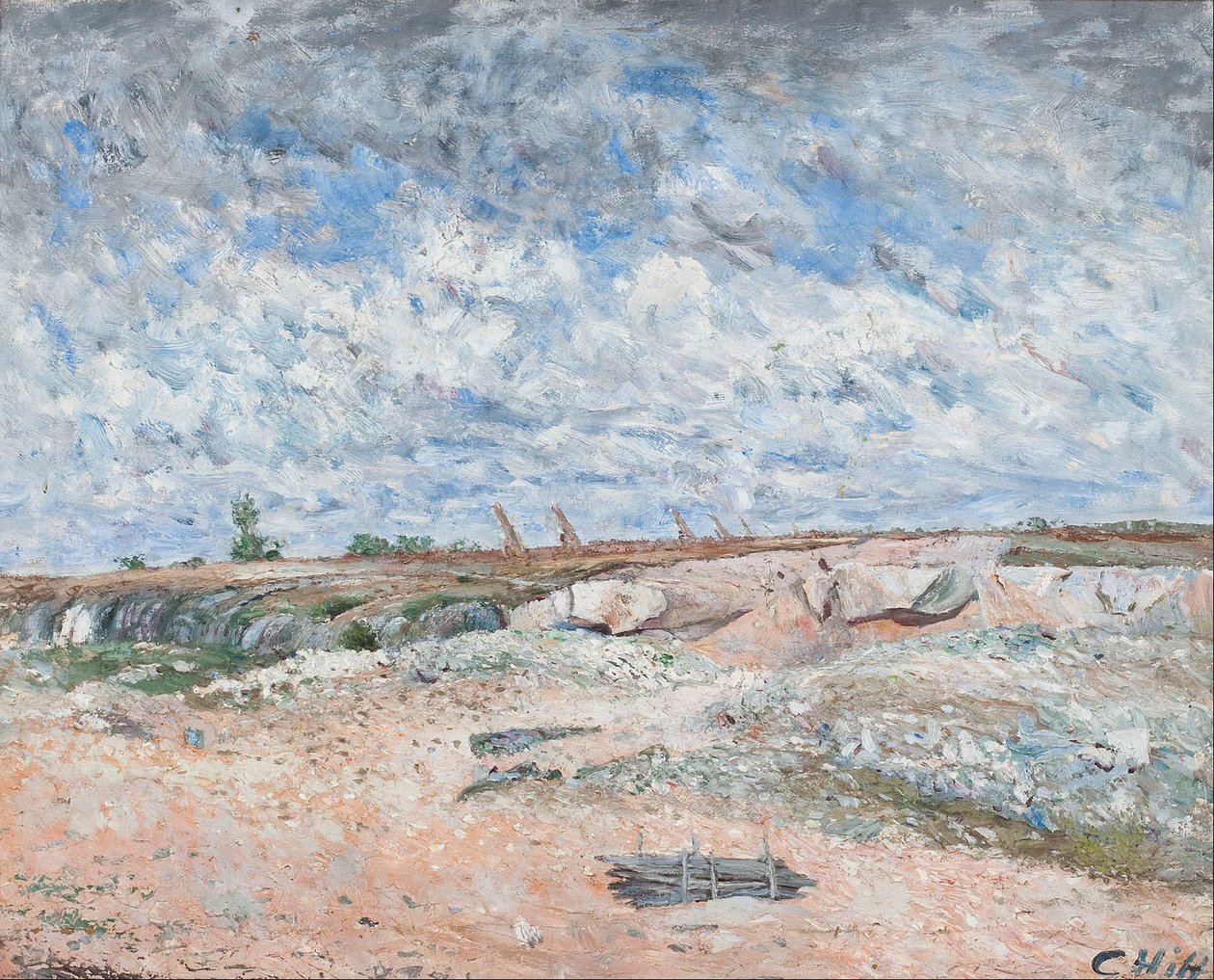 Landskap med drivande moln av Carl Fredrik Hill