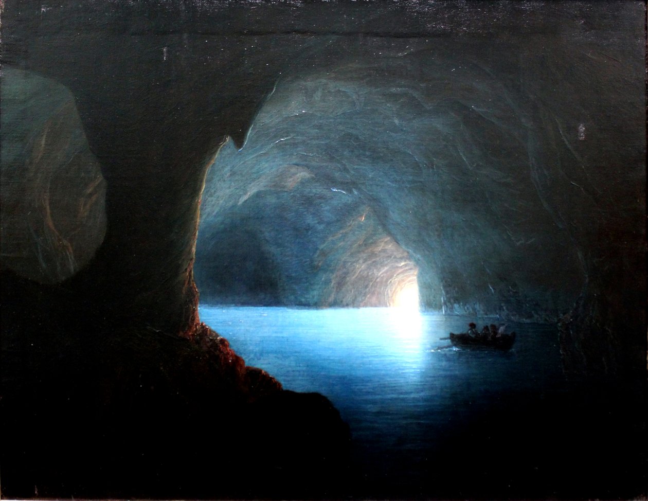 Blå grottan på Capri av Carl Friedrich Seiffert