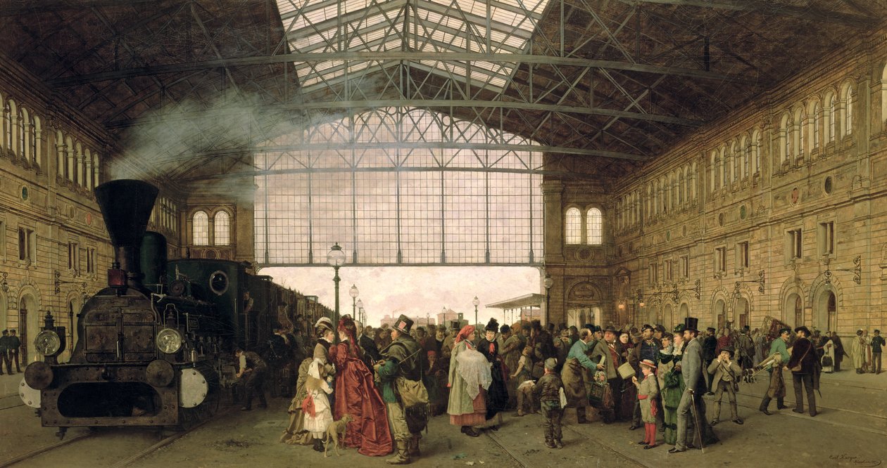 Nordwest Bahnhof, Wien, 1875 av Carl Karger