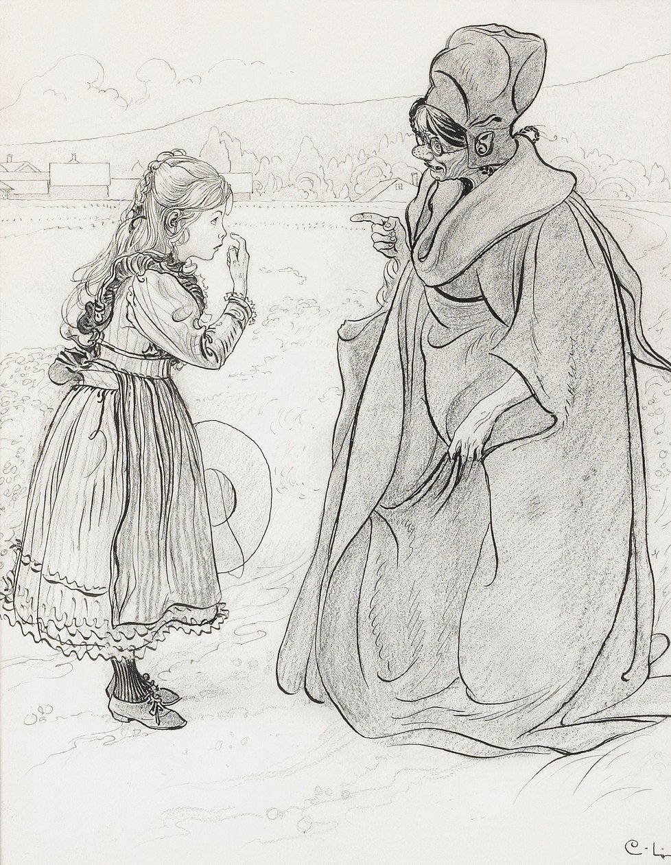The fairy tale of Lillis nose av Carl Larsson