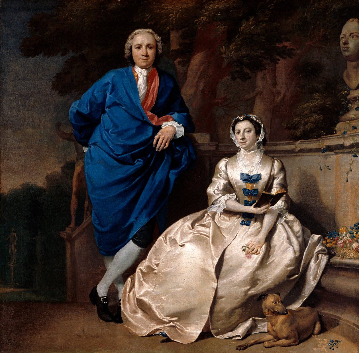 Porträtt av George Michael Moser och hans hustru Mary Guynier, ca 1742 av Carl Marcus Tuscher