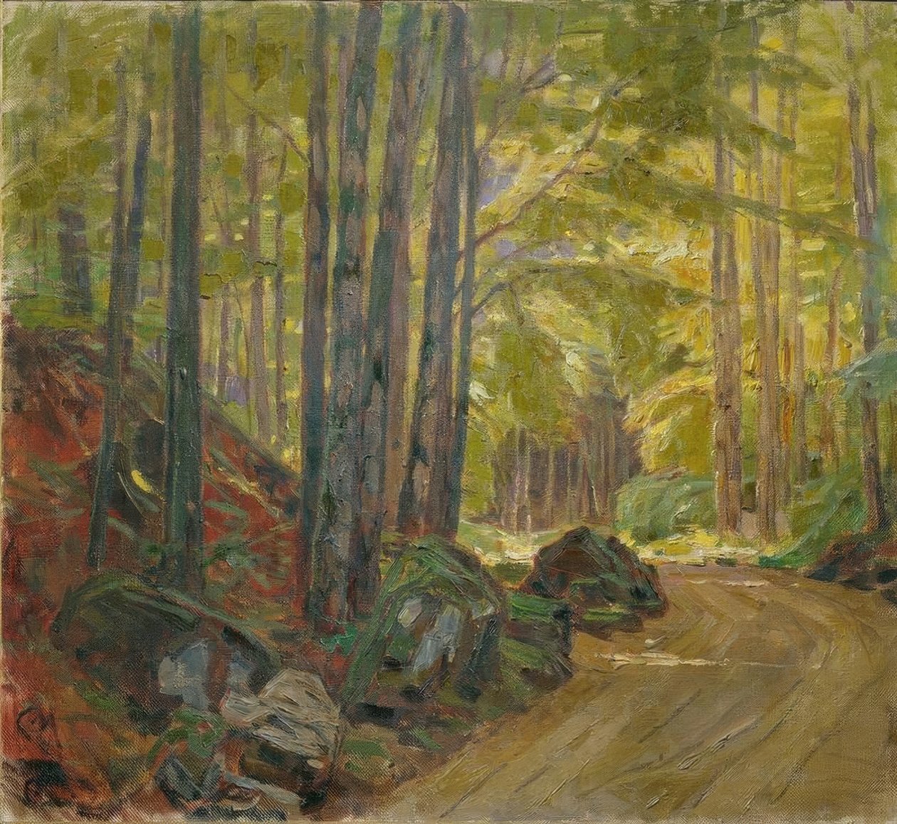 Skogsväg nära Schäerfling av Carl Moll