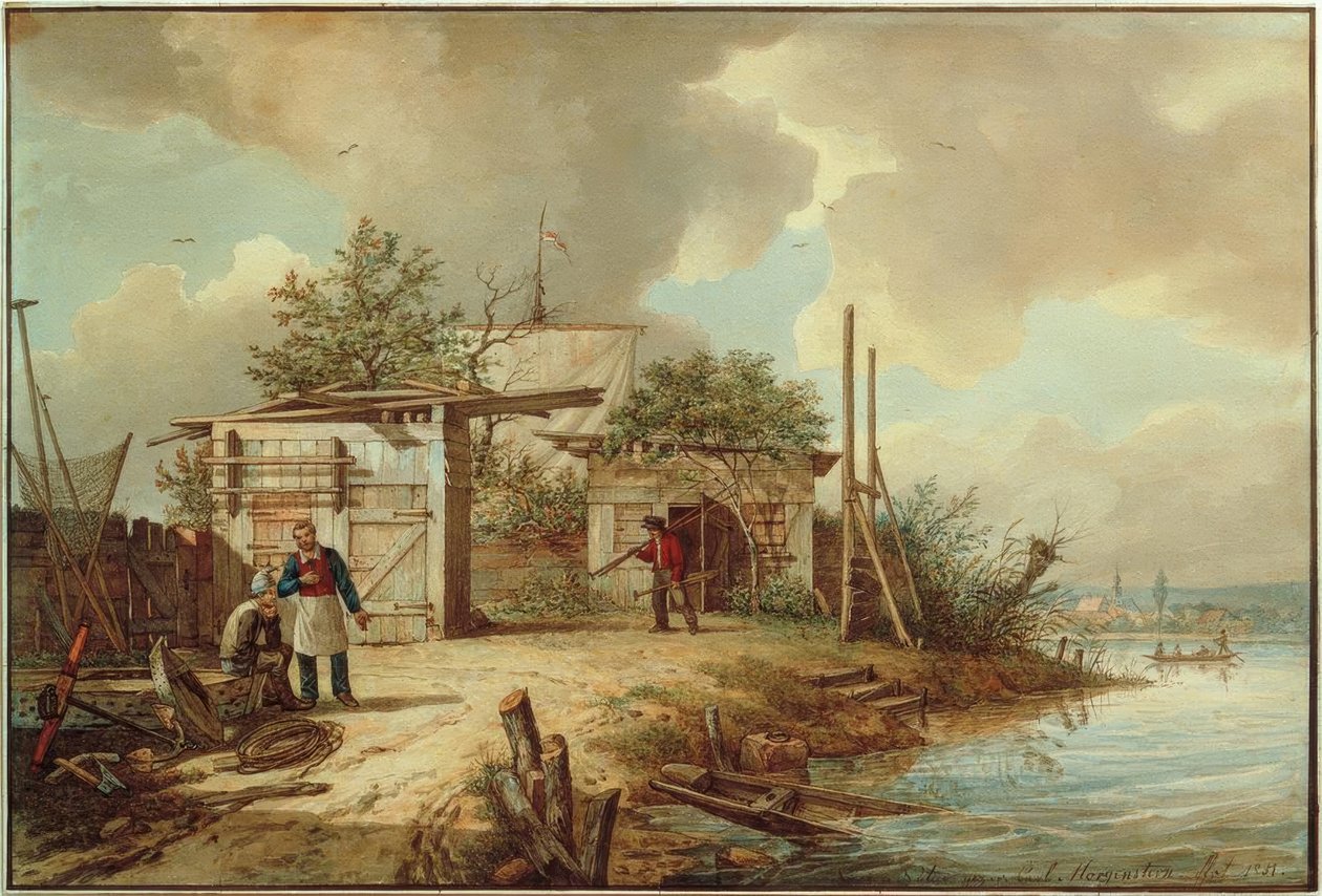 C.Morgenstern, fiskarkojor på Mainlustinsel av Carl Morgenstern
