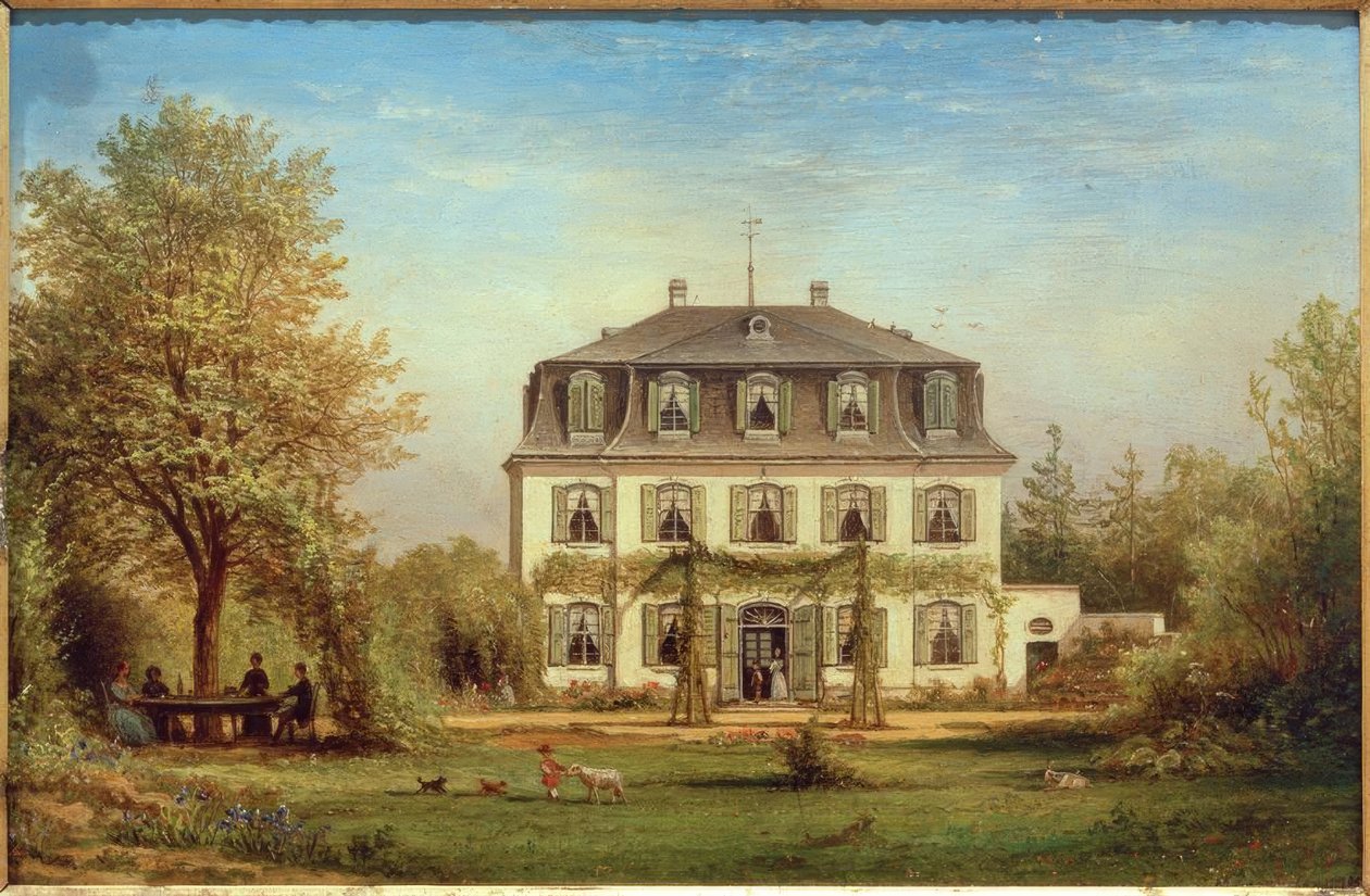 C.Morgenstern, Gartenhaus d. Bankiers-Familie Bansa, Sachsenh. av Carl Morgenstern