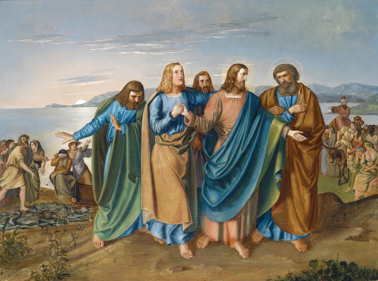 Jesus and his Disciples on the Sea of Galilee av Carl August Heinrich Ferdinand Oesterley