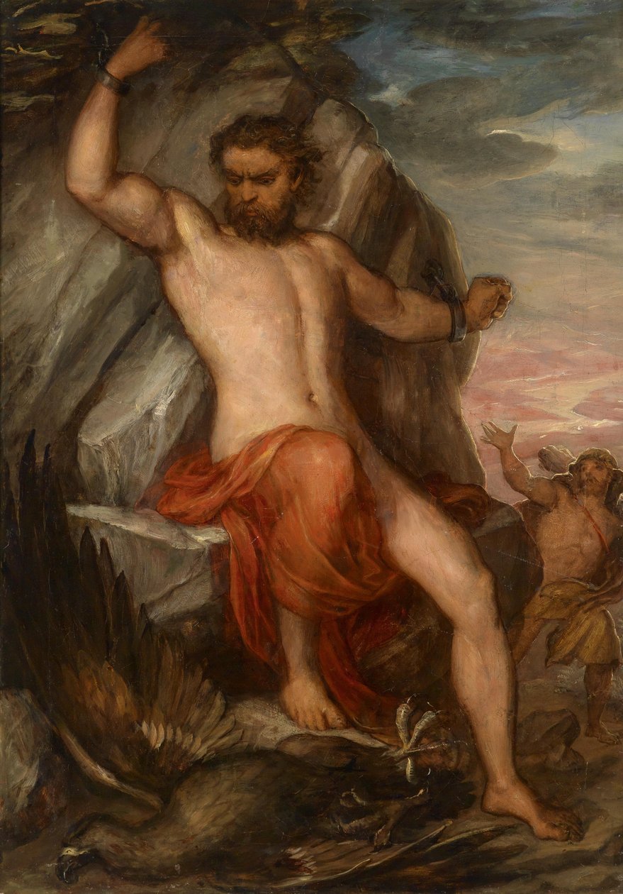 Prometheus smidd till klipporna av Carl Rahl