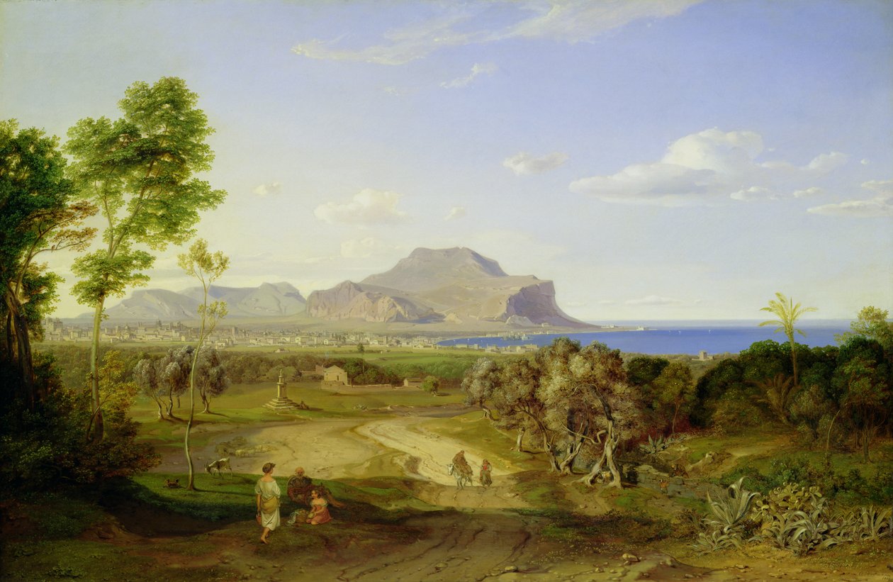 Vaaiga i luga o Palermo, 1828 swed av Carl Rottmann