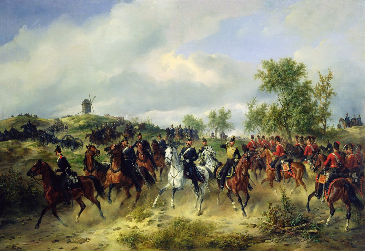 Preussiskt kavalleri på expedition, c.19:e av Carl Friedrich Schulz